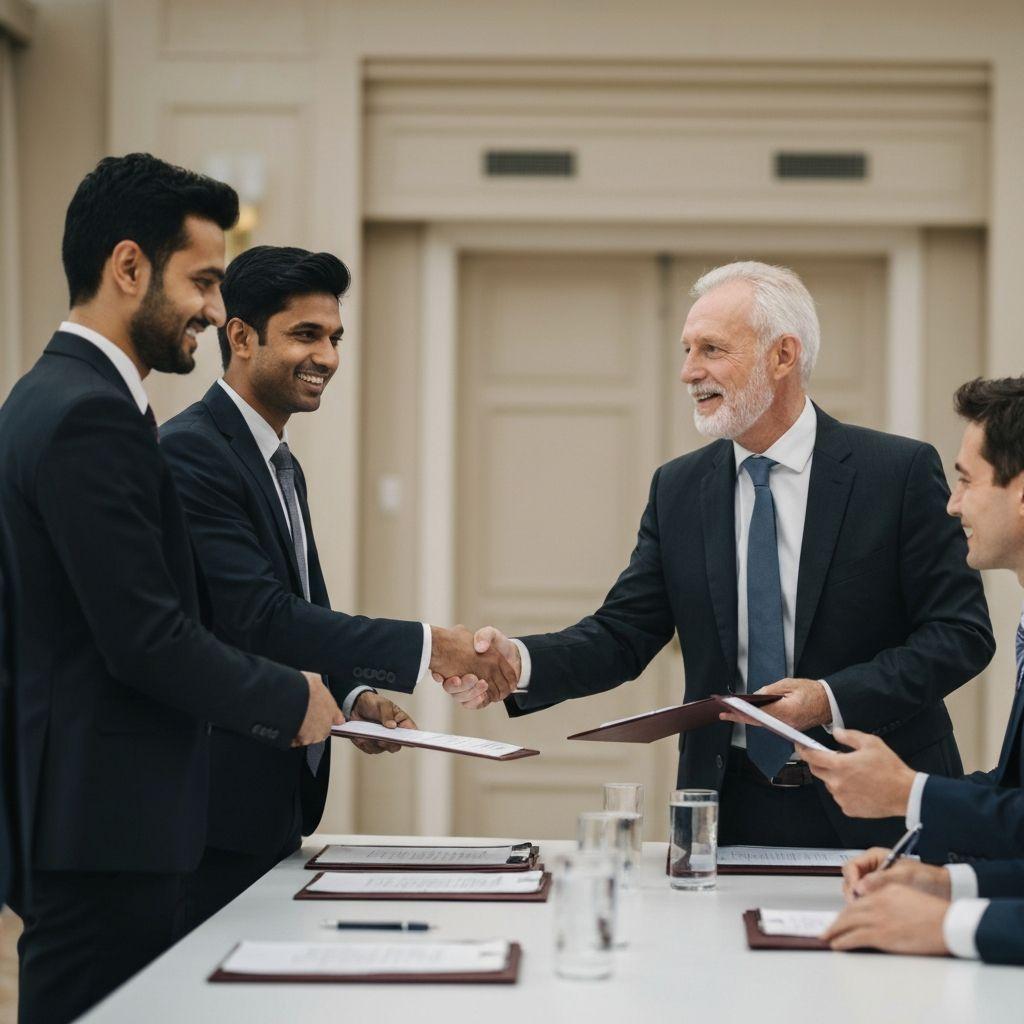 Cérémonie de signature de contrat de construction