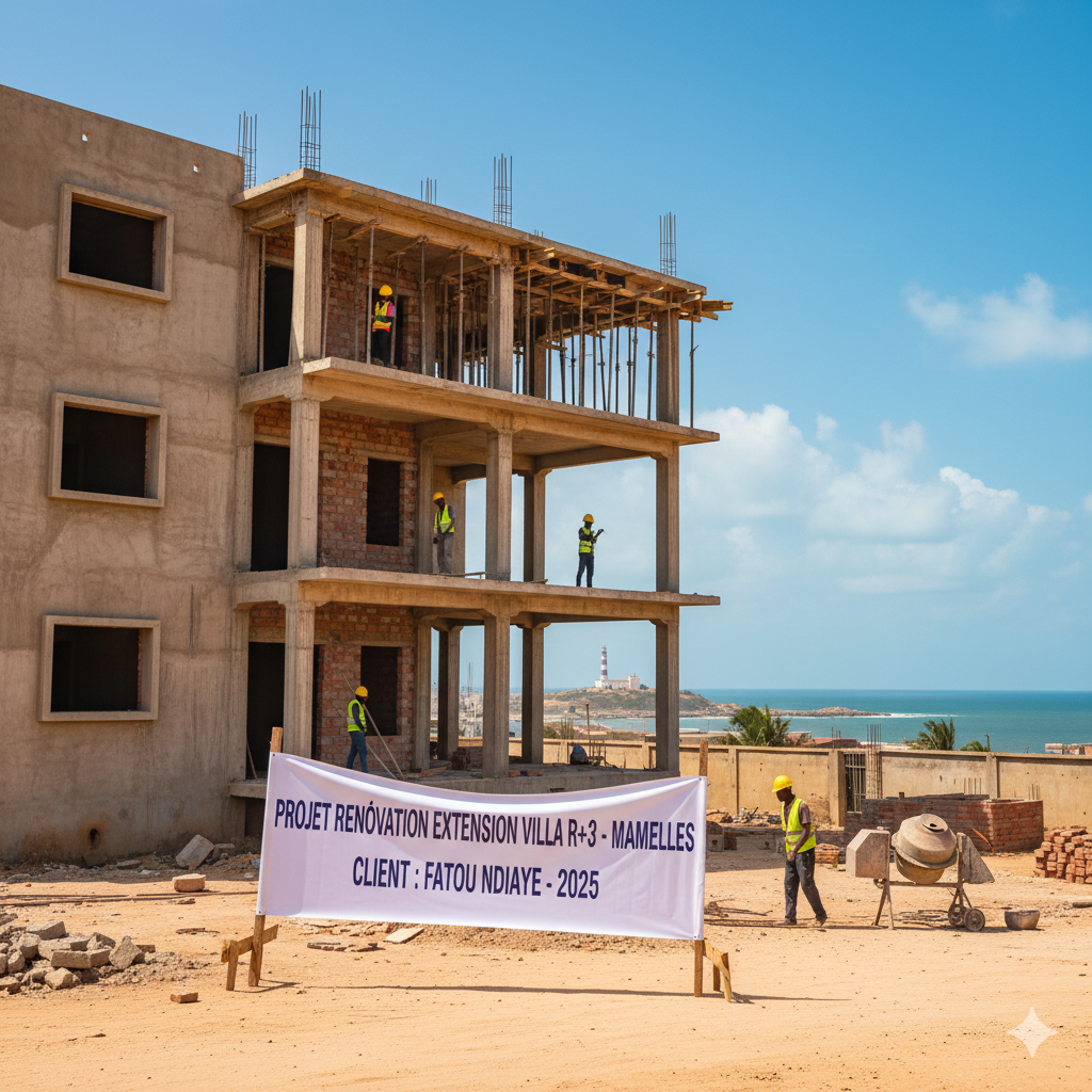 Projet residentiel R+3 aux Mamelles